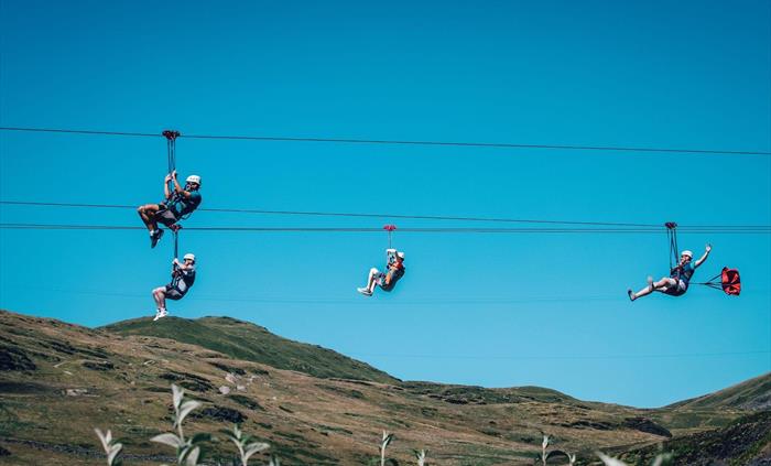 With four zip lines, Titan is great for groups